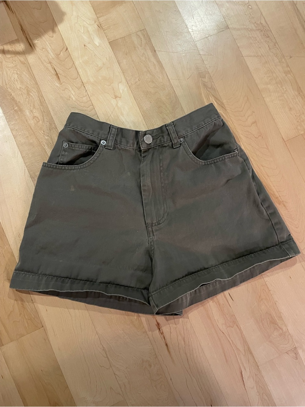 Banana Republic Olive Utility High-Rise Shorts